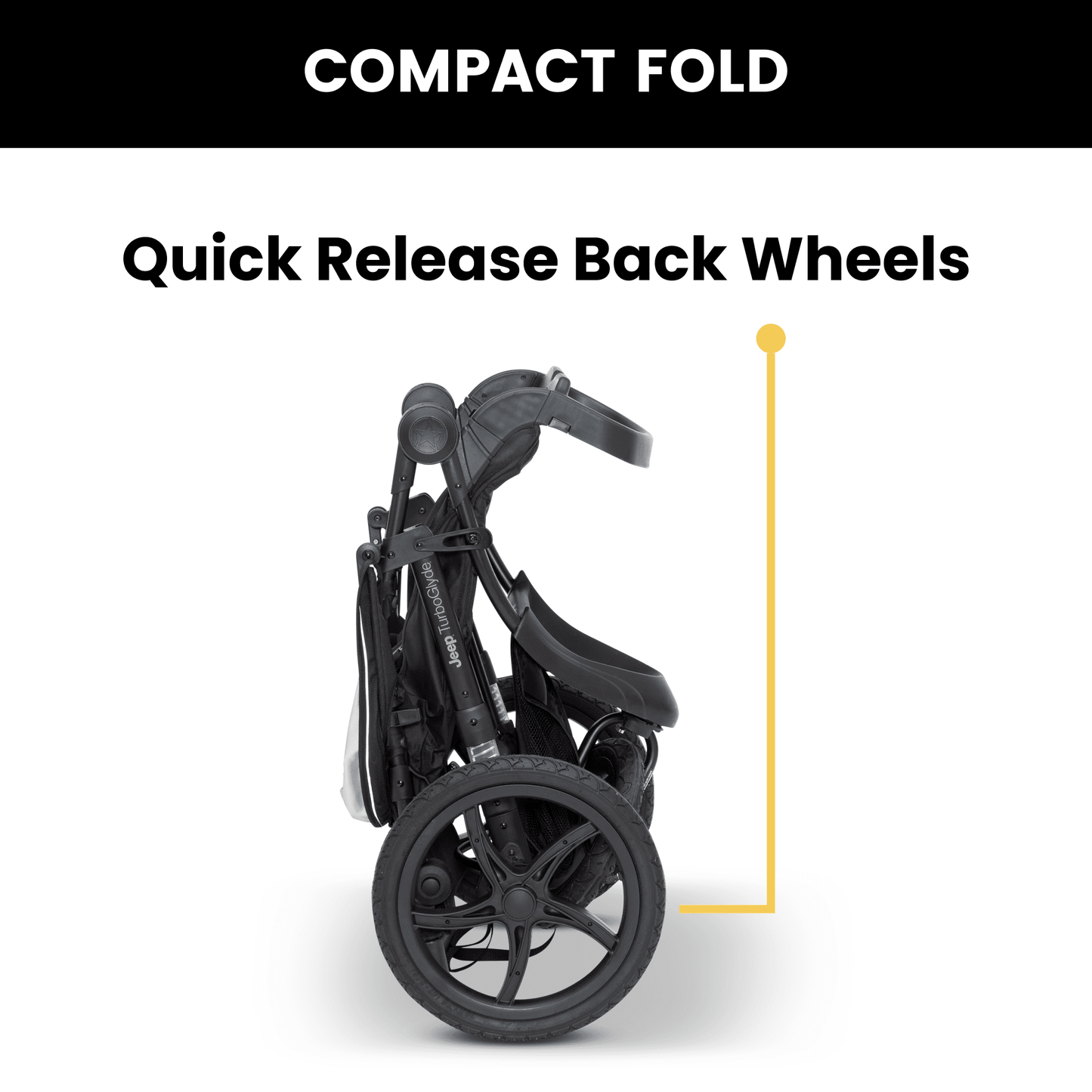 Delta Children Jeep TurboGlyde Jogging Stroller with Swivel Wheel