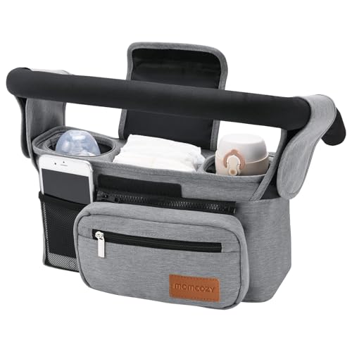 Momcozy Universal Stroller Organizer with Insulated Cup Holder