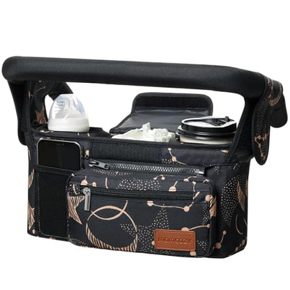 Momcozy Universal Stroller Organizer with Insulated Cup Holder