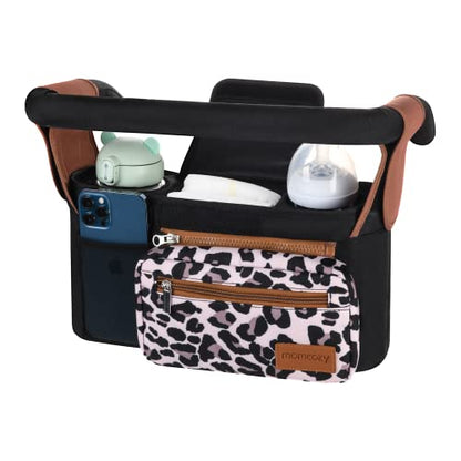 Momcozy Universal Stroller Organizer with Insulated Cup Holder