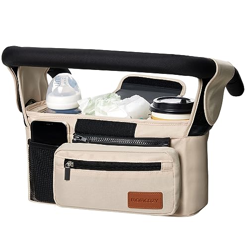 Momcozy Universal Stroller Organizer with Insulated Cup Holder
