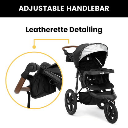 Delta Children Jeep TurboGlyde Jogging Stroller with Swivel Wheel