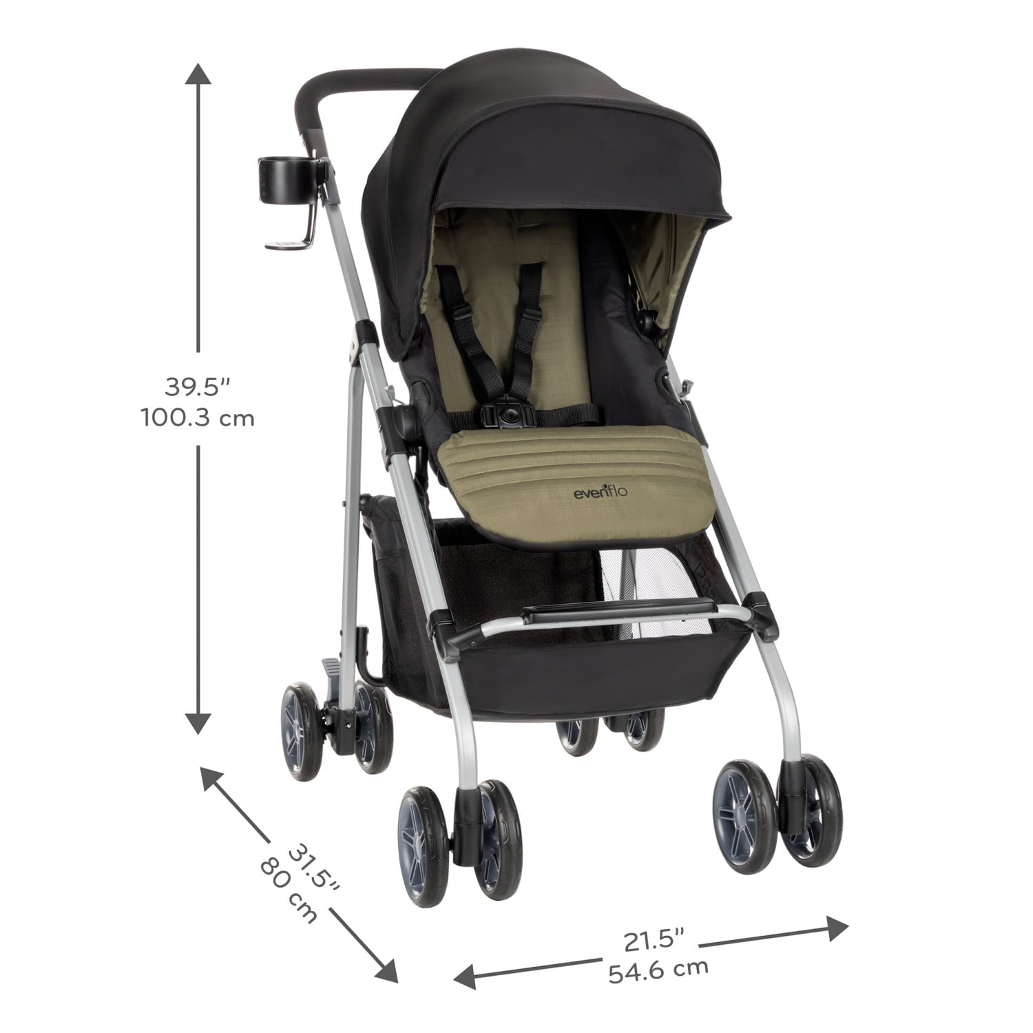 Evenflo Reversi Lightweight Reversible Stroller with Storage Basket