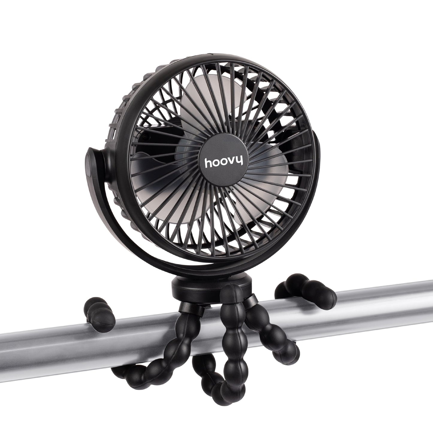 Hoovy Portable Rechargeable Stroller Fan with Flexible Tripod Legs