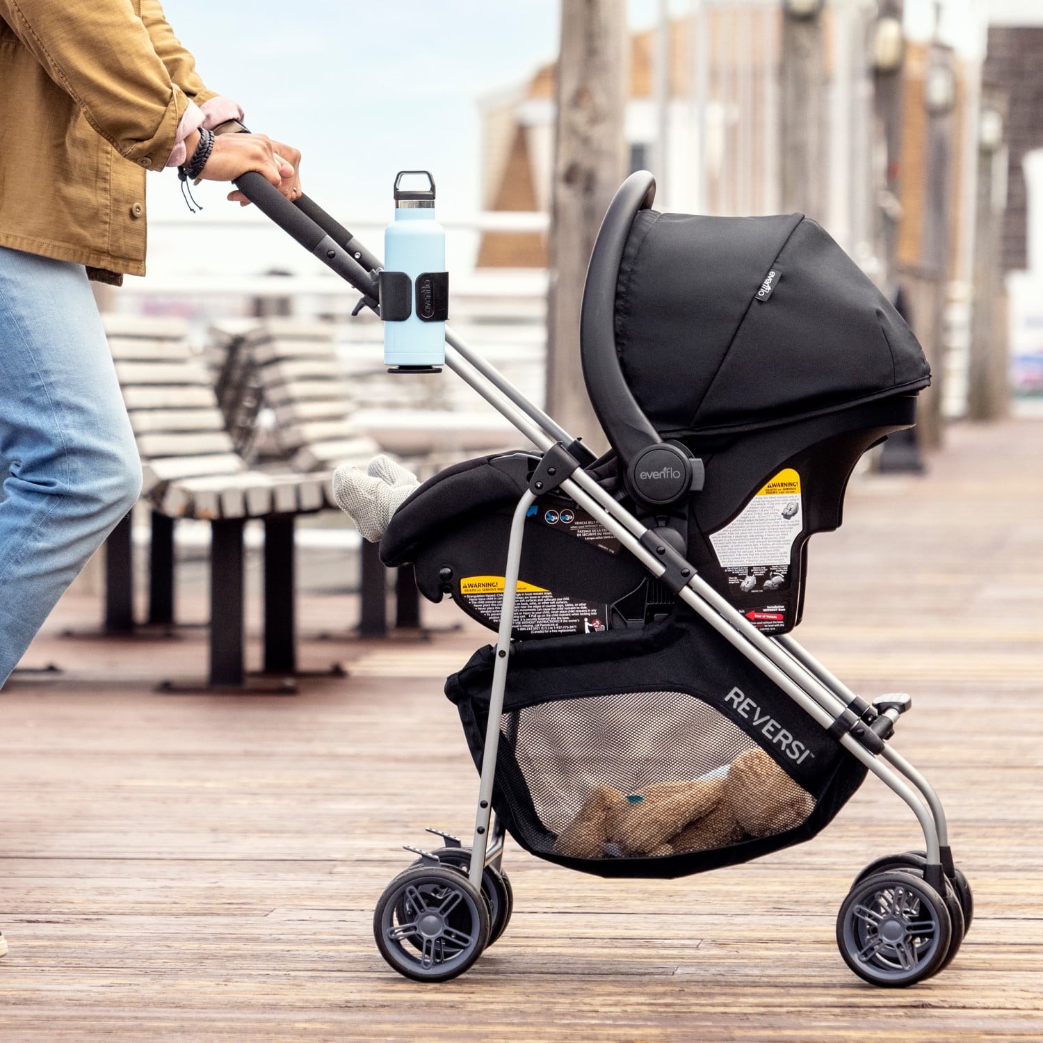 Evenflo Reversi Lightweight Reversible Stroller with Storage Basket
