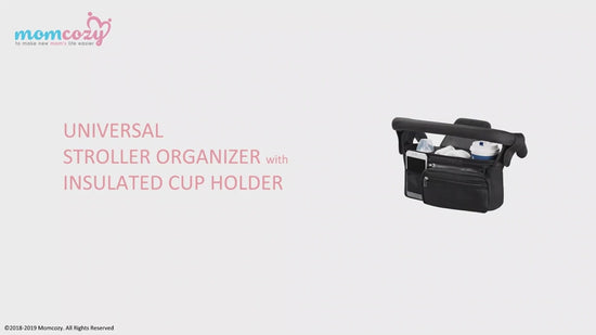 Momcozy Universal Stroller Organizer with Insulated Cup Holder