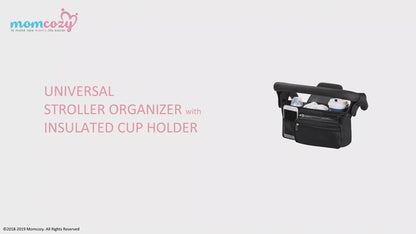 Momcozy Universal Stroller Organizer with Insulated Cup Holder