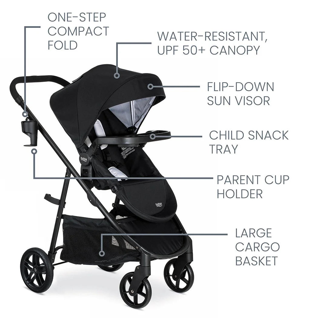 Britax Willow Brook Travel System Infant Car Seat and Stroller Combo